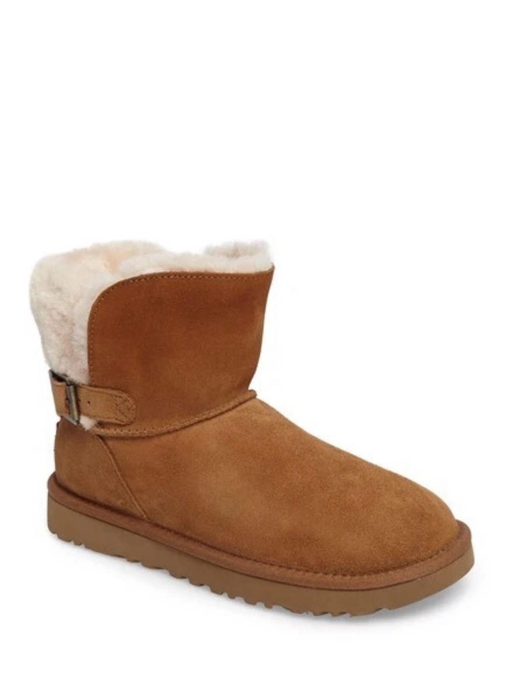 Ugg Karel Shearling Lined Chestnut Ankle Boots 9